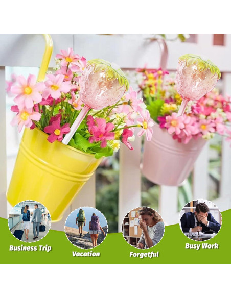 Esferas de Riego de Vidrio SunGardery 2pcs Autorriego 24.8cm