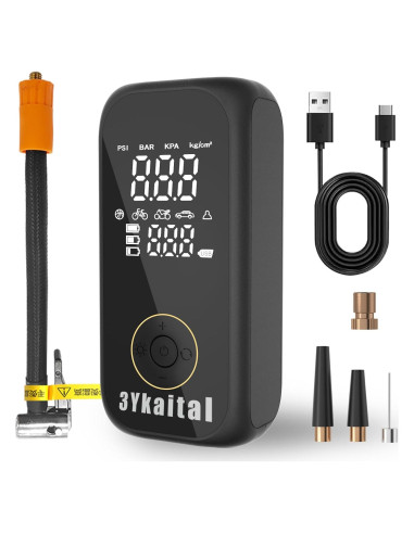 Compresor de Aire Portátil 3Ykaital 150 PSI Digital Inalámbrico