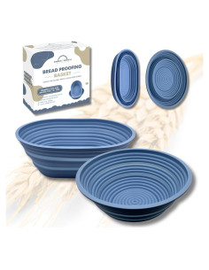 Cesta de Banneton de Silicona Sourdough Whisper 24.1 cm Azul