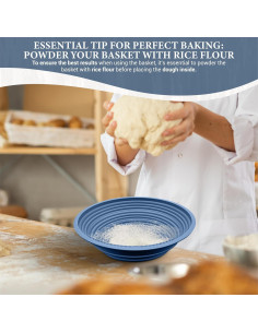 Cesta de Banneton de Silicona Sourdough Whisper 24.1 cm Azul 2