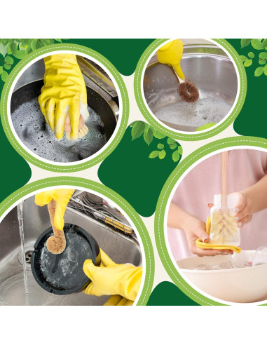 Juego de 8 Cepillos de Limpieza Nuenen - Bambú y Sisal