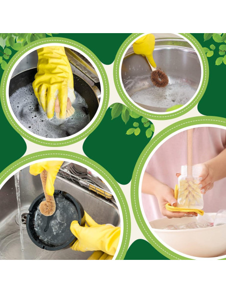 Juego de 8 Cepillos de Limpieza Nuenen - Bambú y Sisal