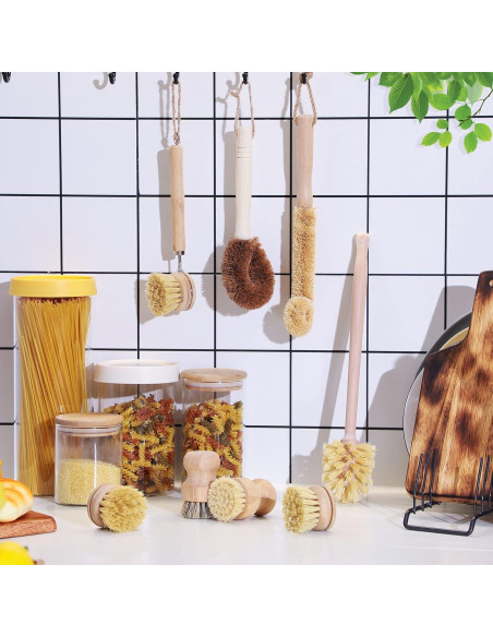 Juego de 8 Cepillos de Limpieza Nuenen - Bambú y Sisal