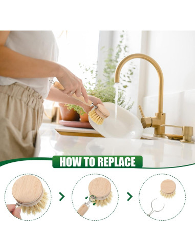 Juego de 8 Cepillos de Limpieza Nuenen - Bambú y Sisal