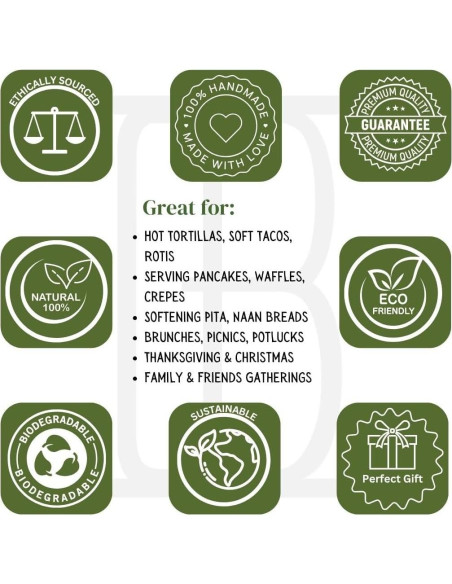 Cesta Calentadora de Tortillas de Madera El Gran Bazar Indio 22.9 cm