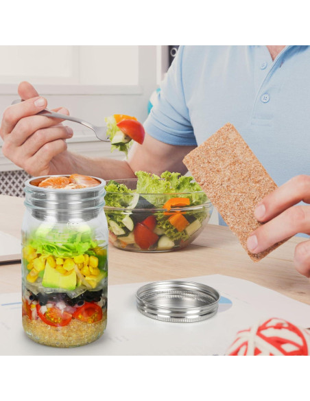 Tazas Divisoras de Ensalada Acero Inoxidable 304 Paquete de 2