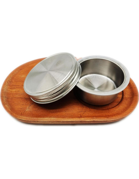 Tazas Divisoras de Ensalada Acero Inoxidable 304 Paquete de 2