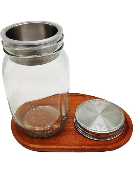 Tazas Divisoras de Ensalada Acero Inoxidable 304 Paquete de 2