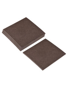 Pads de Fieltro Autoadhesivos uxcell 12.7x12.7cm 8Pcs Marrón