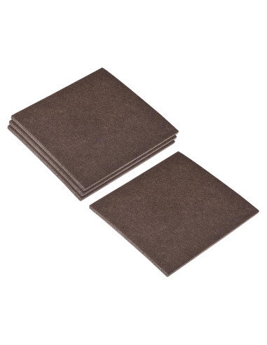 Pads de Fieltro Autoadhesivos uxcell 12.7x12.7cm 8Pcs Marrón