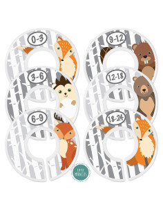 Divisores de Armario para Bebé Little Miracles Woodland - 6 Piezas