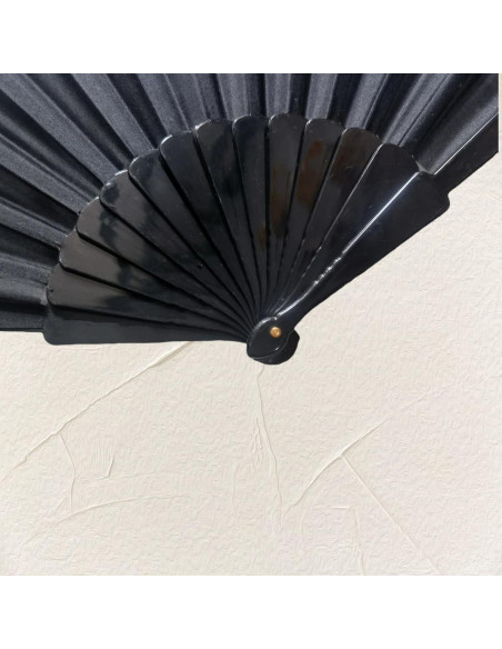 Abanicos Plegables Bwerfuet 2 Piezas Estilo Chino Negro
