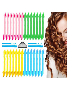31 Piezas Rulos para Cabello Sin Calor - Kit Estilo Rizos