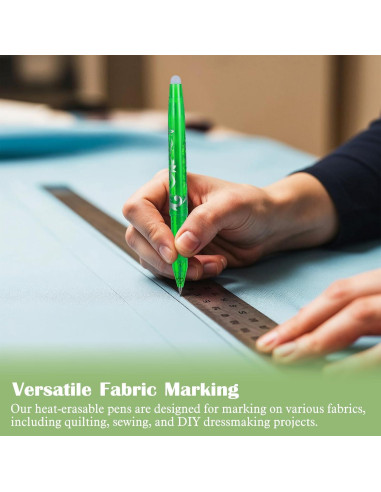 8 Bolígrafos Borrables por Calor para Tela Hpmjz - Precisión
