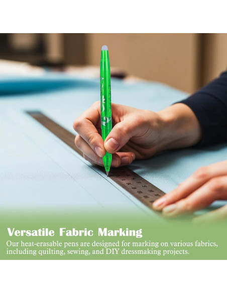 8 Bolígrafos Borrables por Calor para Tela Hpmjz - Precisión