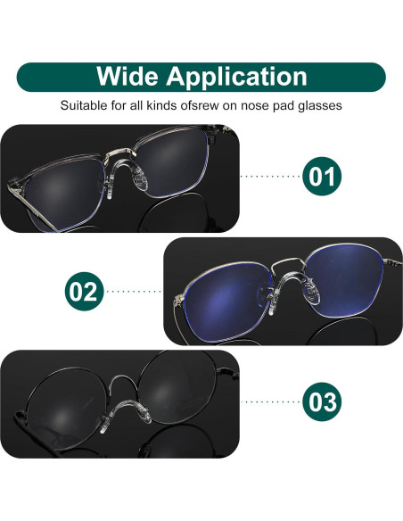 24 Almohadillas de Nariz Silicona Hpmjz 3 Tamaños Antideslizantes