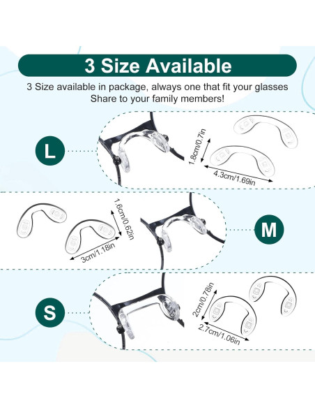 24 Almohadillas de Nariz Silicona Hpmjz 3 Tamaños Antideslizantes