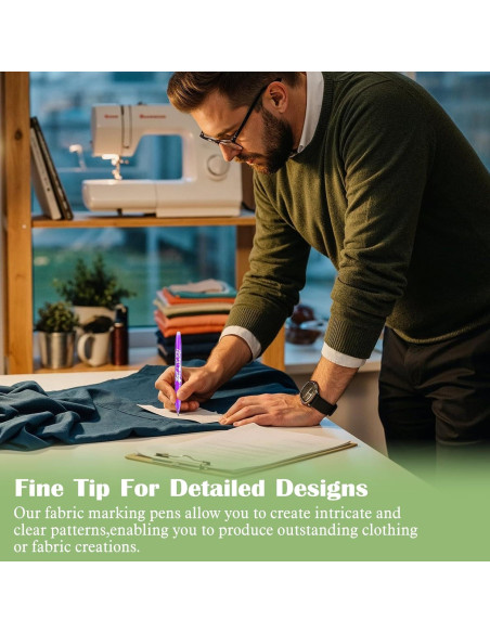 8 Bolígrafos Borrables por Calor para Tela Hpmjz - Precisión