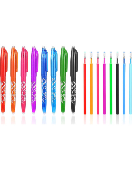 8 Bolígrafos Borrables por Calor para Tela Hpmjz - Precisión