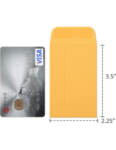 Sobres para Monedas ValBox 100 pcs Kraft 5.72x8.89 cm