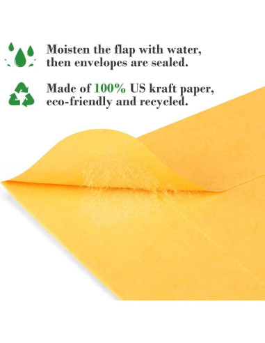 Sobres para Monedas ValBox 100 pcs Kraft 5.72x8.89 cm