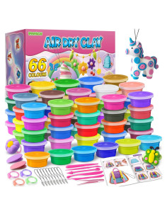 Kit de Arcilla Air Dry ESSENSON 66 Colores para Manualidades