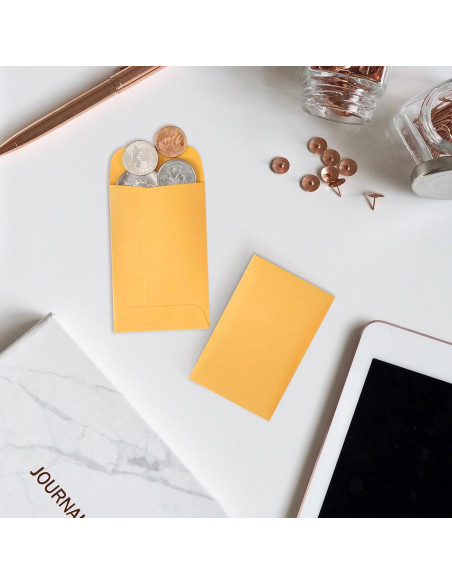 Sobres para Monedas ValBox 100 pcs Kraft 5.72x8.89 cm