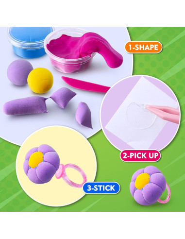 Kit de Arcilla Air Dry ESSENSON 66 Colores para Manualidades