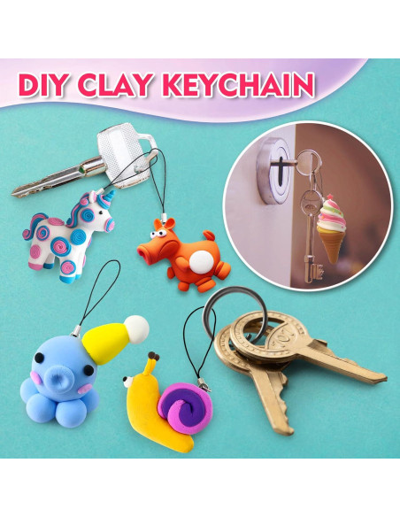 Kit de Arcilla Air Dry ESSENSON 66 Colores para Manualidades