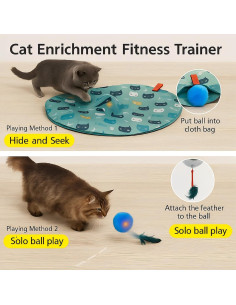 Alfombrilla Interactiva para Gatos Huimpet con Bolas LED 12.7cm 2