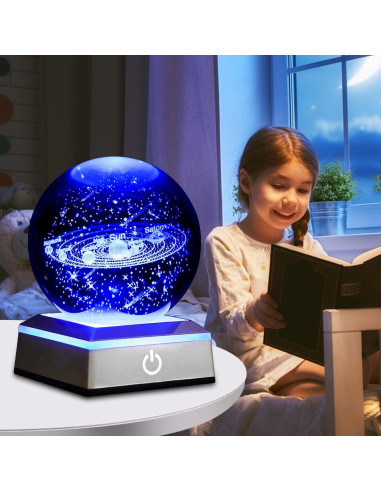 Lámpara de Mesa 3D Oriamde Sistema Solar 8 cm LED Táctil