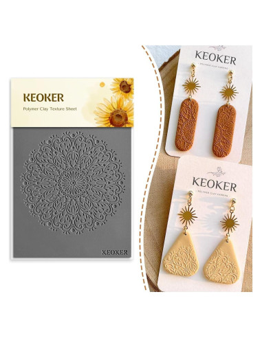 Hojas de Textura de Arcilla Polimérica Keoker Boho - 1 Unidad
