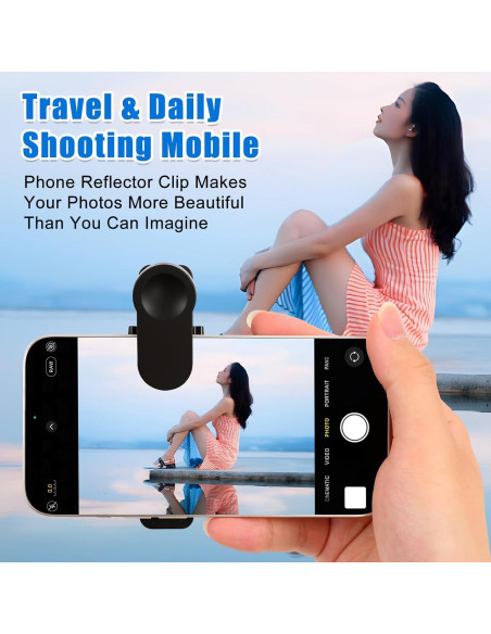 Clip de Reflexión de Espejo Weseecase para Smartphone Negro