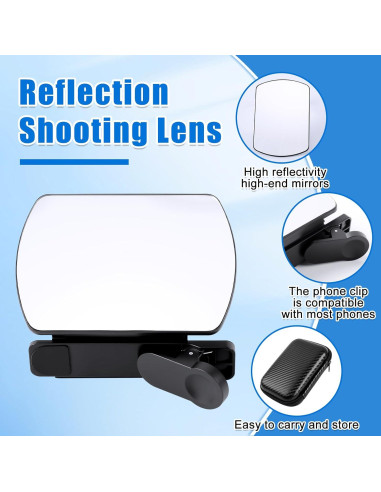 Clip de Reflexión de Espejo Weseecase para Smartphone Negro