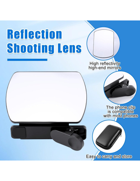 Clip de Reflexión de Espejo Weseecase para Smartphone Negro