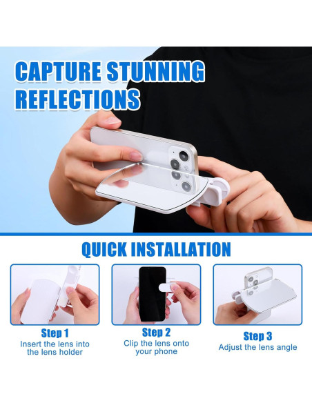 Clip de Reflexión de Espejo Weseecase para Smartphone Negro