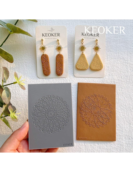 Hojas de Textura de Arcilla Polimérica Keoker Boho - 1 Unidad Hojas de Textura de Arcilla Polimérica Keoker Boho - 1 Unidad