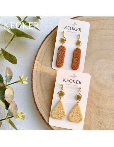 Hojas de Textura de Arcilla Polimérica Keoker Boho - 1 Unidad