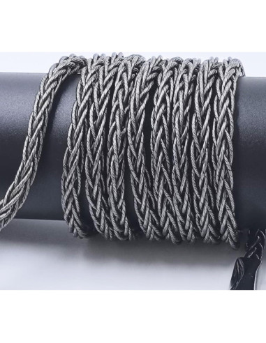 Cable MMCX FAAEAL 1.5m Cobre Monocristalino Baño Plata 3.5mm