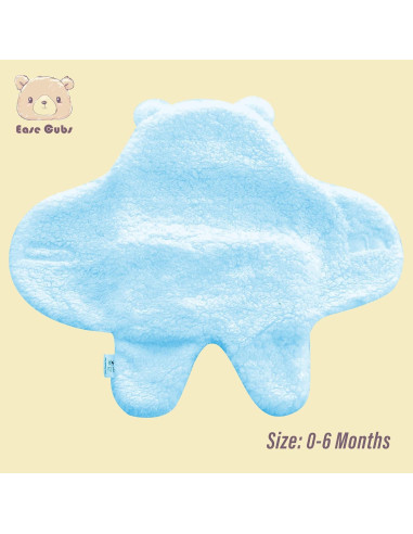 2 Envolturas de Bebé Sherpa Ease Cubs Aguamarina 0-6 Meses