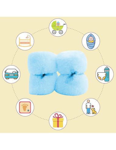 2 Envolturas de Bebé Sherpa Ease Cubs Aguamarina 0-6 Meses