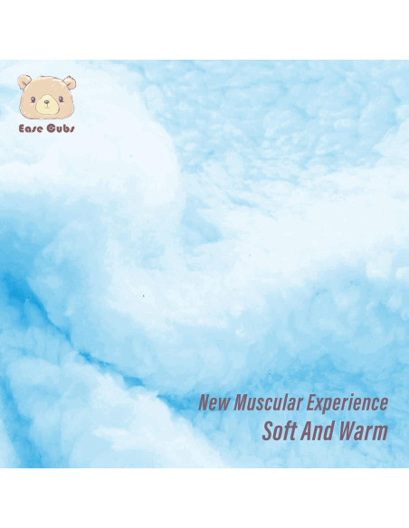 2 Envolturas de Bebé Sherpa Ease Cubs Aguamarina 0-6 Meses