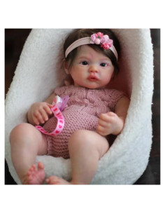 Muñeca Reborn Zero Pam 48 cm Silicona Realista para Niñas