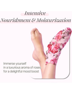 Mascarilla para Pies Koelf - 10 Pares, Hidratación Rosa 2