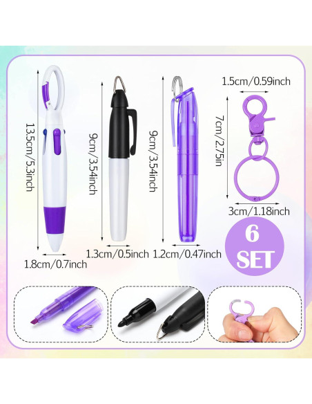 Juego de Bolígrafos para Enfermeras ForraFun - 6 Piezas Coloridas