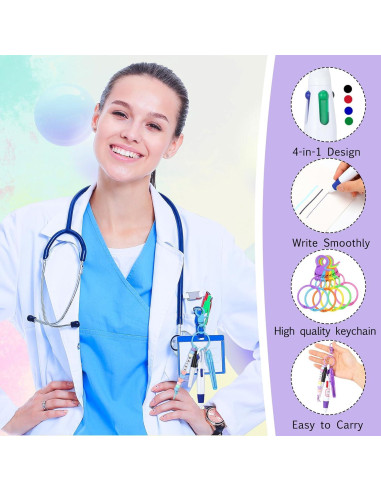 Juego de Bolígrafos para Enfermeras ForraFun - 6 Piezas Coloridas