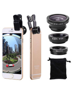 Kit de Lentes de Cámara 3 en 1 Acuvar para Smartphone