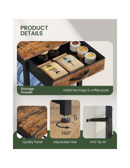 Soporte para Jarras de Agua 5 Galones CHOEZON Estante 4 Niveles