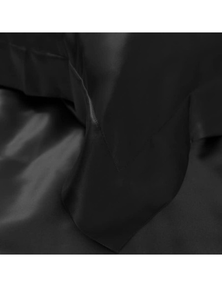 Funda de Almohada de Seda THXSILK 25mm Individual Negra