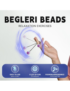 Perlas Fidget de Metal BUBEHYMY para Alivio de Estrés 22 cm 2